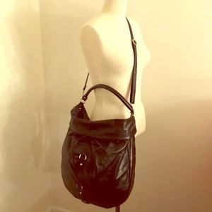 ALDO Large Black Patent Shoulder Bag w/ Crossbody